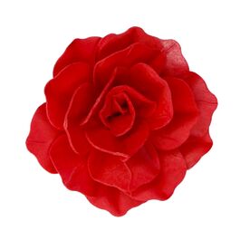 FLOR DE PAPEL COMESTIBLE FUNCAKES - ROSA PASTELLA ROJA GRANDE