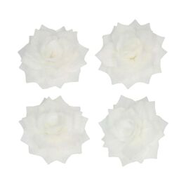 FLORES DE PAPEL COMESTIBLES FUNCAKES - ROSA ROSALIA BLANCA MEDIANA