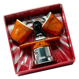 SET CAFETERA "MINI" TOP MOKA - NARANJA (2 TAZAS)