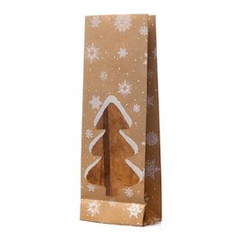 10 BOLSAS DE PAPEL KRAFT PARA DULCES NAVIDAD - ABETO