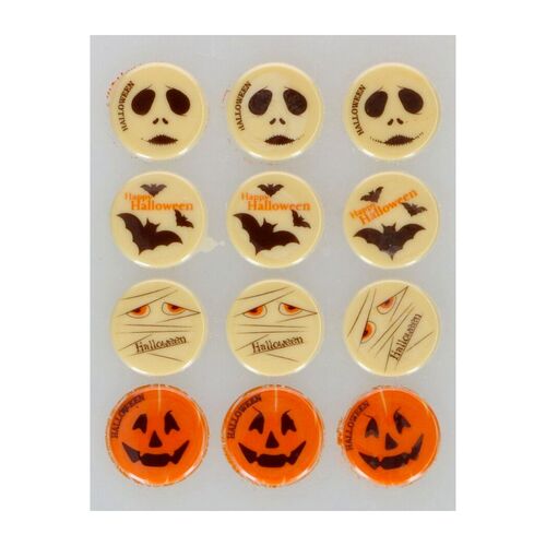 DECORACIONES DE CHOCOLATE FUNCAKES - MIX HALLOWEEN (Ø 3,8 CM)