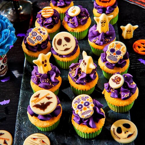 DECORACIONES DE CHOCOLATE FUNCAKES - MIX HALLOWEEN (Ø 3,8 CM)