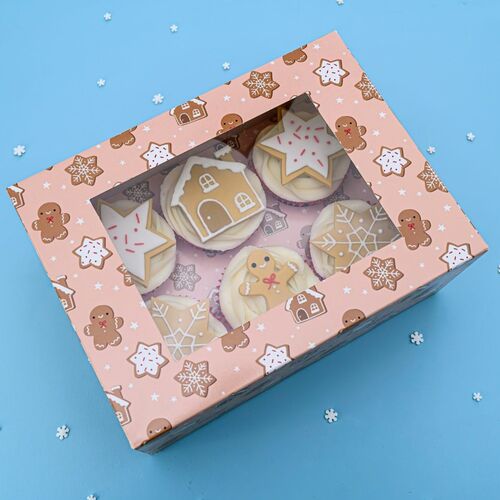SET 2 CAJAS PARA 6 CUPCAKES SIMPLY MAKING - MUÑECOS DE JENGIBRE