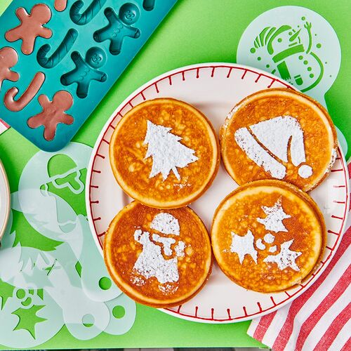 SET STENCILS PLANTILLAS PARA DECORAR WILTON - NAVIDAD