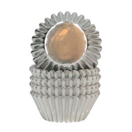 CAPSULAS MINI CUPCAKES PAPEL ALUMINIO "FOIL" WILTON - PLATA METALICO