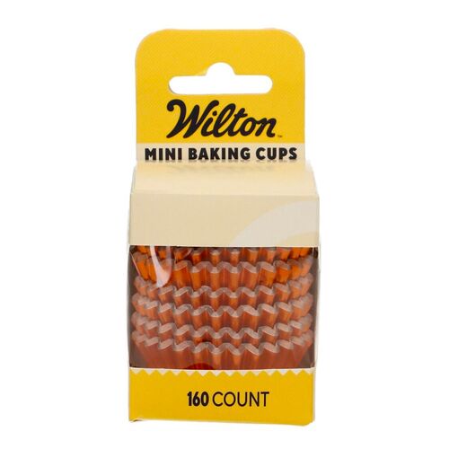 CAPSULAS MINI CUPCAKES PAPEL ALUMINIO "FOIL" WILTON - NARANJA METALICO