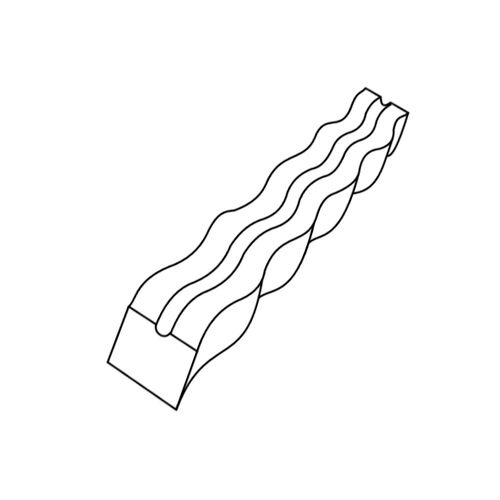 MOLDE PARA TURRON Y CHOCOLATE - COPO DE NIEVE (25 X 3,5 CM)