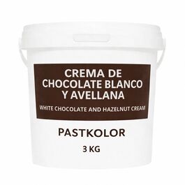 CREMA DE CHOCOLATE BLANCO Y AVELLANA PASTKOLOR - 3 KG