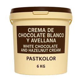 CREMA DE CHOCOLATE BLANCO Y AVELLANA PASTKOLOR - 6 KG