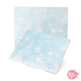 BASE RECTANGULAR COPOS DE NIEVE - 30 X 25 CM / 3 MM GROSOR