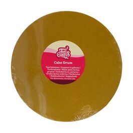 CAKE DRUM REDONDO DORADO BRILLANTE FUNCAKES - 30 CM Ø