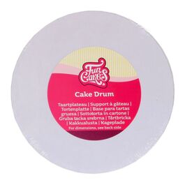 CAKE DRUM REDONDO BLANCO FUNCAKES - 45,5 CM Ø