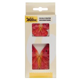 MARIPOSAS COMESTIBLES DE OBLEA WILTON - ROSAS OMBRE