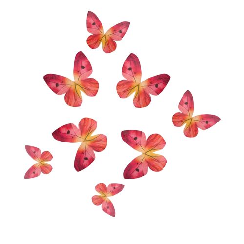 MARIPOSAS COMESTIBLES DE OBLEA WILTON - ROSAS OMBRE