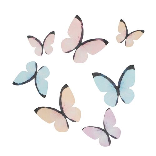 MARIPOSAS COMESTIBLES DE OBLEA WILTON - COLORES PASTEL