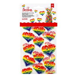 BOLSAS PARA DULCES "LOVE" ARCOIRIS - DECORA (20 U)