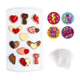 KIT MOLDE TERMOFORMADO CORAZONES PARA CHOCOLATES - DECORA