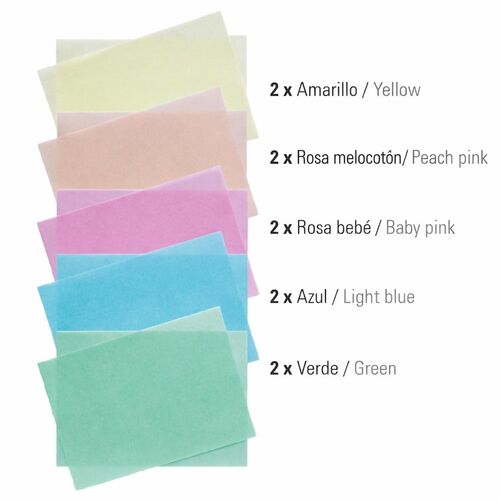 LAMINAS PAPEL DE OBLEA COMESTIBLES FINAS (A4) DE COLORES - DECORA