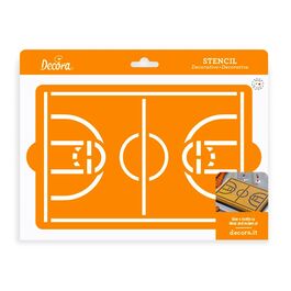 PLANTILLA DECORATIVA PARA TARTAS CAMPO DE BALONCESTO – DECORA