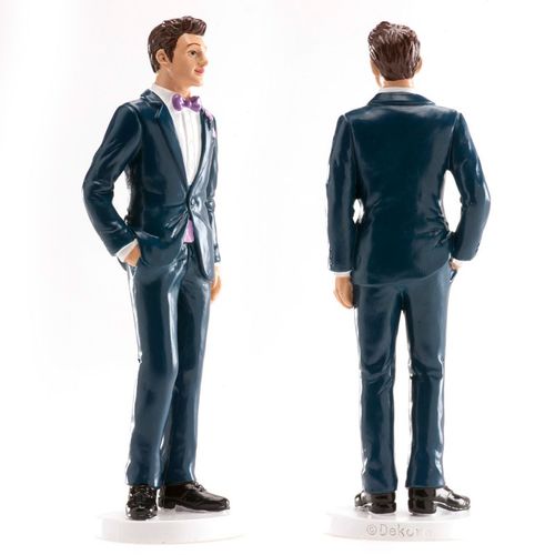 FIGURA PARA TARTA HOMBRE CON TRAJE AZUL